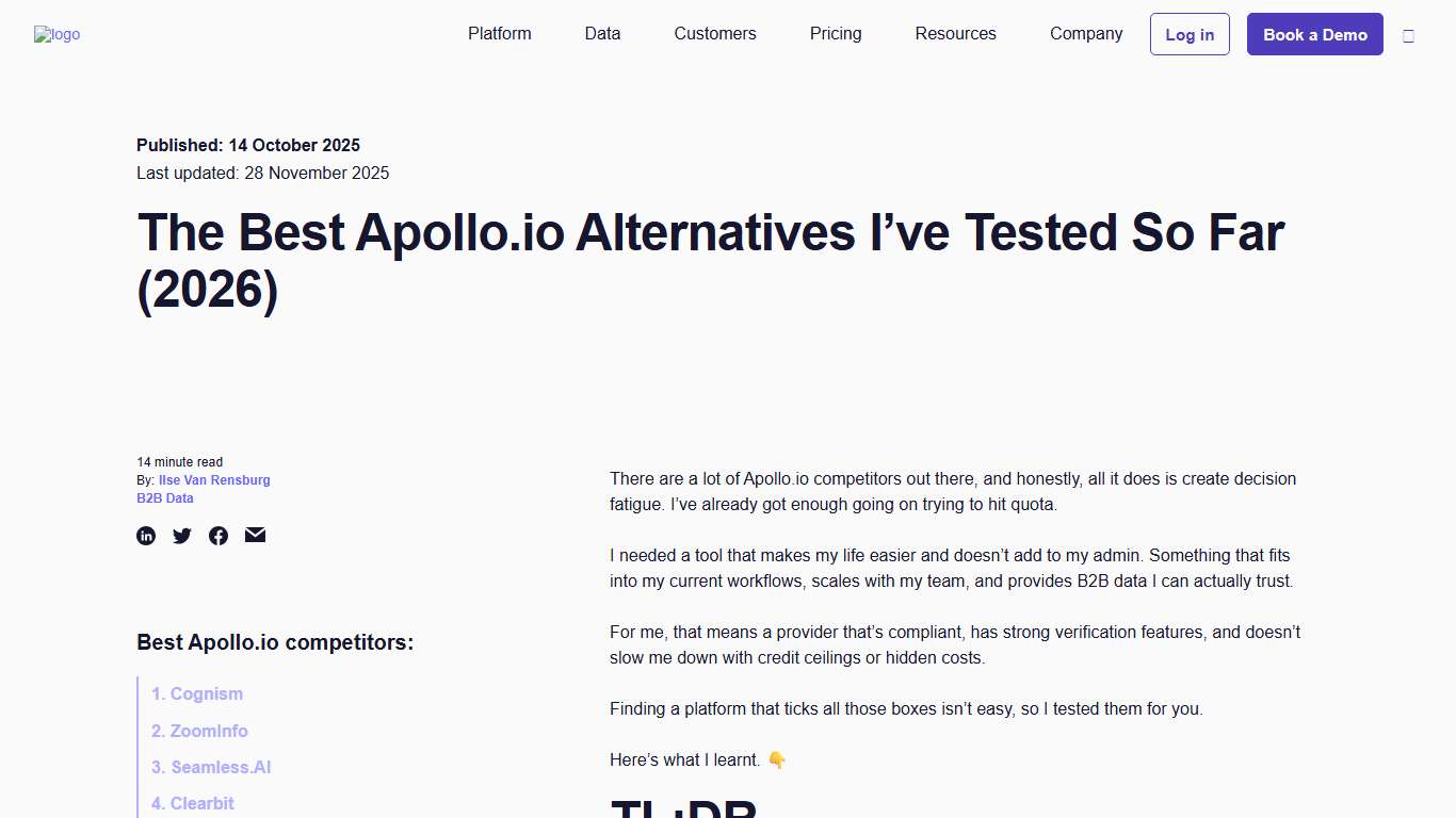 The Best Apollo.io Alternatives I’ve Tested So Far (2026)