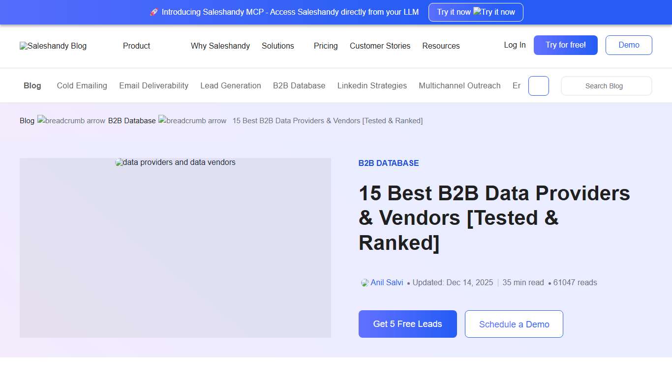 15 Best B2B Data Providers in 2026 [Tested & Ranked by Pricing, Accuracy]